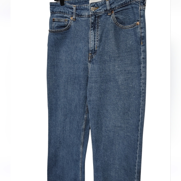 H&M High Rise Baggy Jeans Size 12 Baggy Relaxed Fit Blue Jeans - Picture 4 of 10